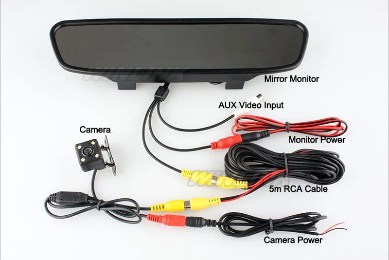 Подключение зеркала с камерой заднего. Зеркало монитор заднего 8дюймов.