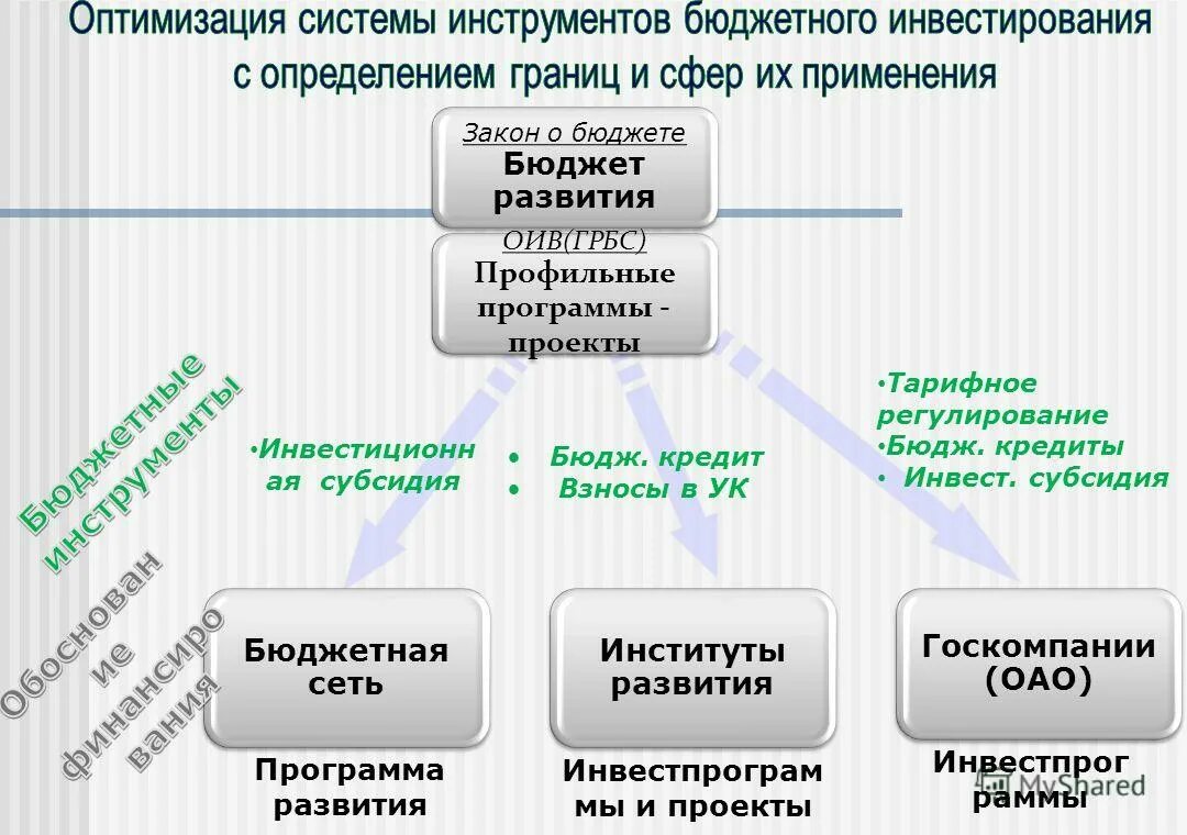 инструменты бюджетной системы