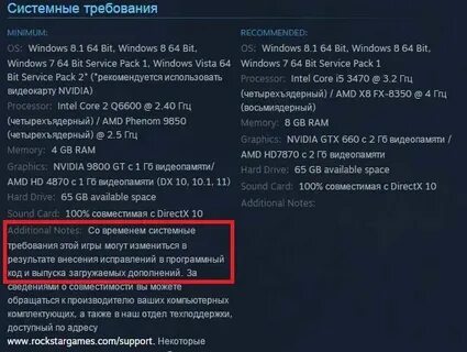Системы требования игр