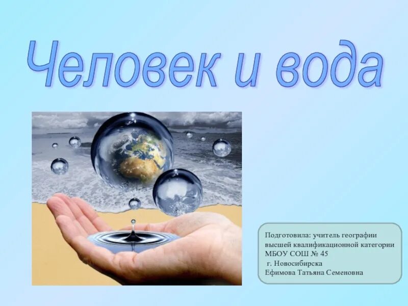 Человек и вода география