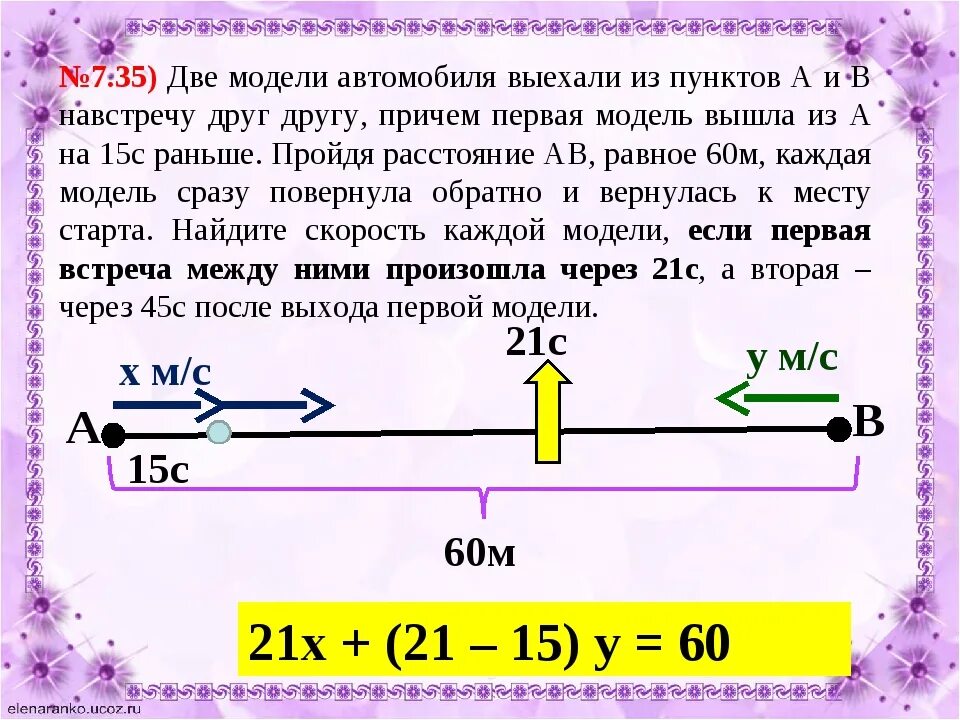 Два автомобиля выехали навстречу