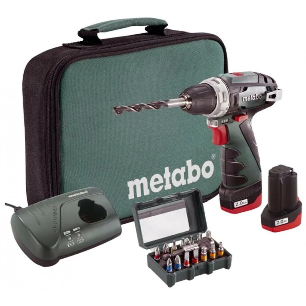 Дрель-шуруповерт Metabo POWERMAXX. Шуруповерт Metabo POWERMAXX. Дрель-шуруповерт аккумуляторная Metabo POWERMAXX BS. Metabo POWERMAXX BS Set.