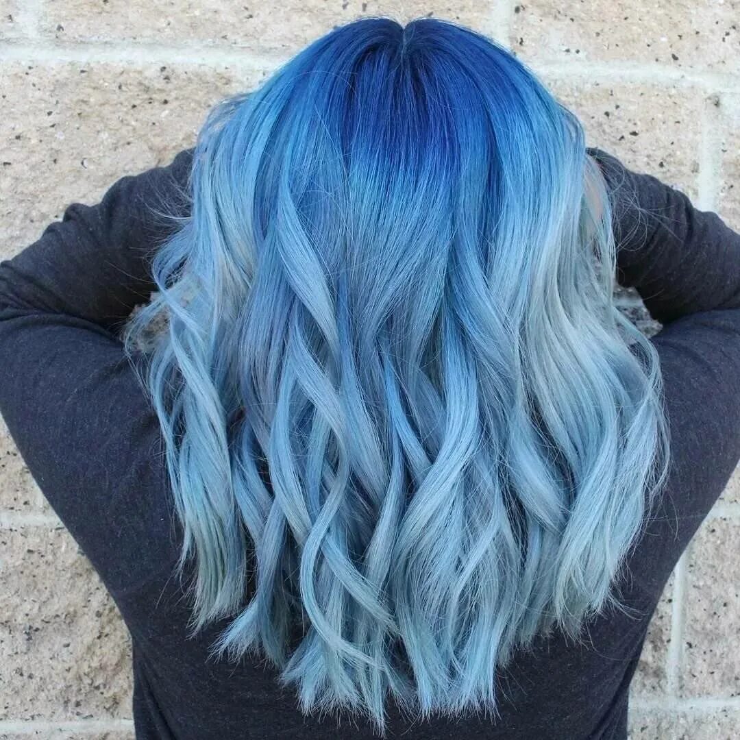 Как покрасить волосы в голубой. Голубые волосы. Синее окрашивание. Мелирование синими прядями. Как покрасить волосы в голубой.