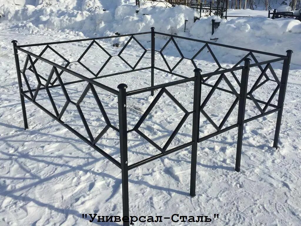 Кованая ограда на могилу "Кассандра" купить в Москве: цена, фото, характеристики