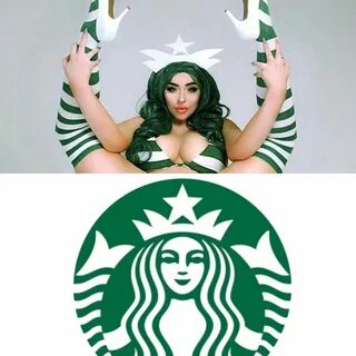 Косплей логотипа кофейни Starbucks #айдентика #логотип #Starbucks Playing C...