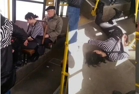 Женщина упала на пол