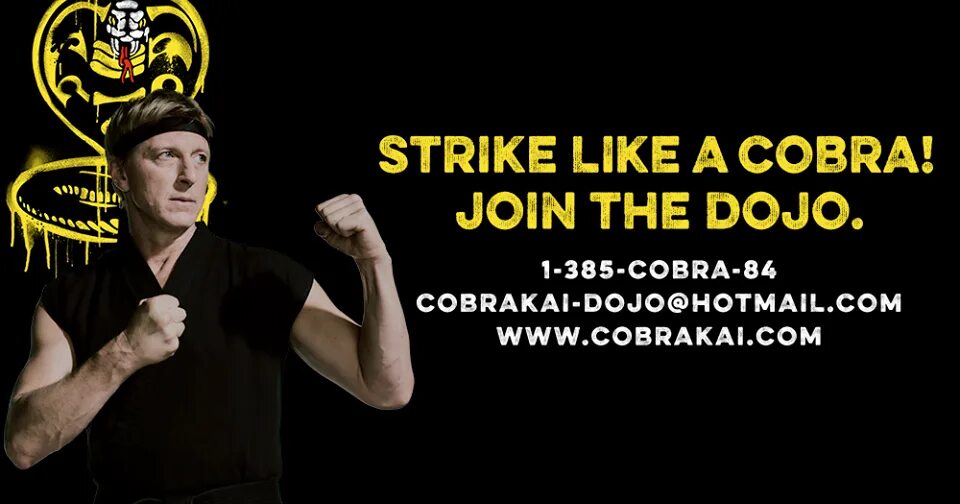 Like a cobra. Cobra kai цитаты. уильям доджо.