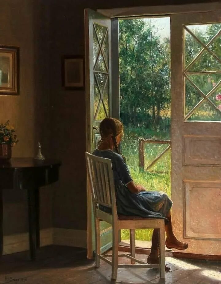 Karl Harald Alfred Broge. Karl Harald Alfred Broge (1870-1955). Karl Harald Alfred Broge художник. Alfred Broge (Danish, 1870-1955).. I looked out of the window