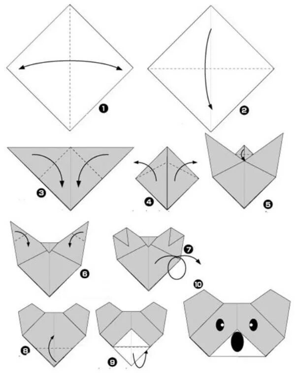 Складывание из бумаги. Самое простое оригами из бумаги для начинающих пошаговые схемы. Поделки из бумаги оригами со схемами объемные. Оригами своими руками из бумаги для начинающих. Животные оригами из бумаги для детей простые схемы пошагово.