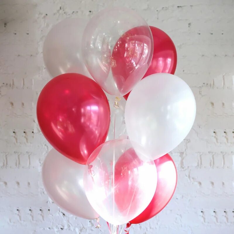 9 воздушных шариков. Розовые шары. Красный воздушный шар. Шарики гелевые. Красно белые шары.