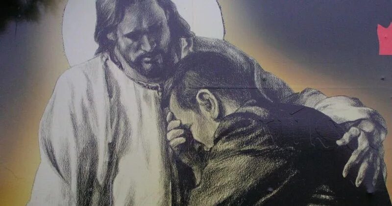 Кающийся видящий. Иисус обнимает. Иисус обнимает грешника. Кающийся грешник. Христос обнимает грешника.