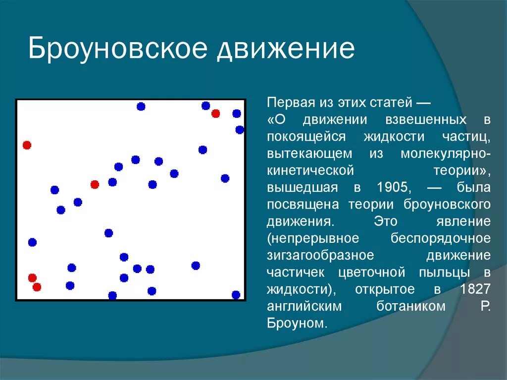 Кто открыл явление беспорядочного движения частиц. Броуновское движение 10 класс физика. Броун броуновское движение наблюдал. Диффузия броуновское движение кратко.