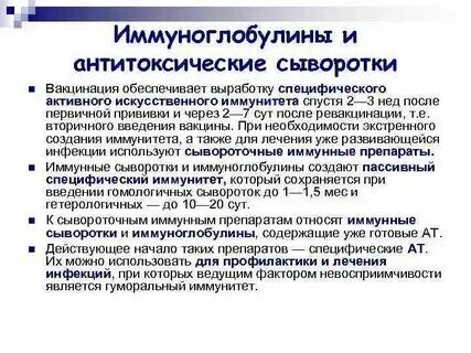 После введения сыворотки в организме