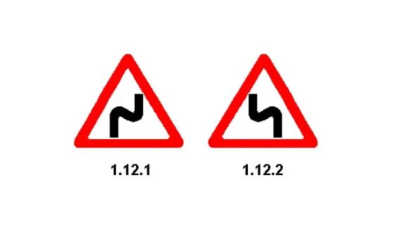 Дорожный знак 12. Знак 1.12.1 опасный поворот. Дорожный знак 1.12.2 опасные повороты. 1.11.1 Дорожный знак. Знак 1.12.1. опасные повороты (с первым поворотом направо).
