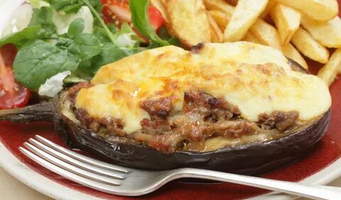 Баклажаны запеченные с мясом