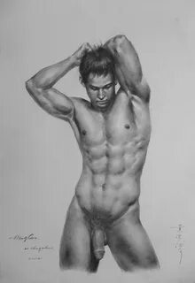 Original Drawing Man Nude #160930, Drawing by Hongtao Huang Artmajeur.
