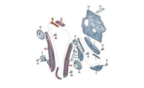 Замена цепи фольксваген тигуан 1.4 tsi