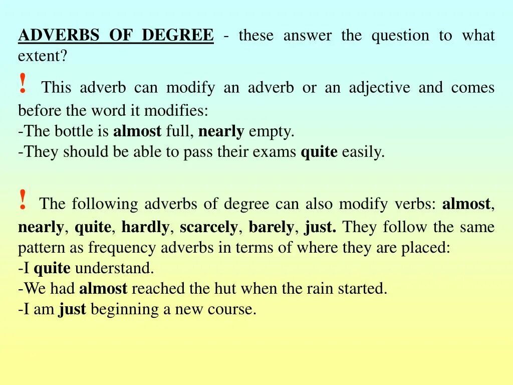 Degrees перевод на русский. Adverbs of degree. Adverbs of degree правило. Adverbs of degree правила. Adverbs of degree презентация.