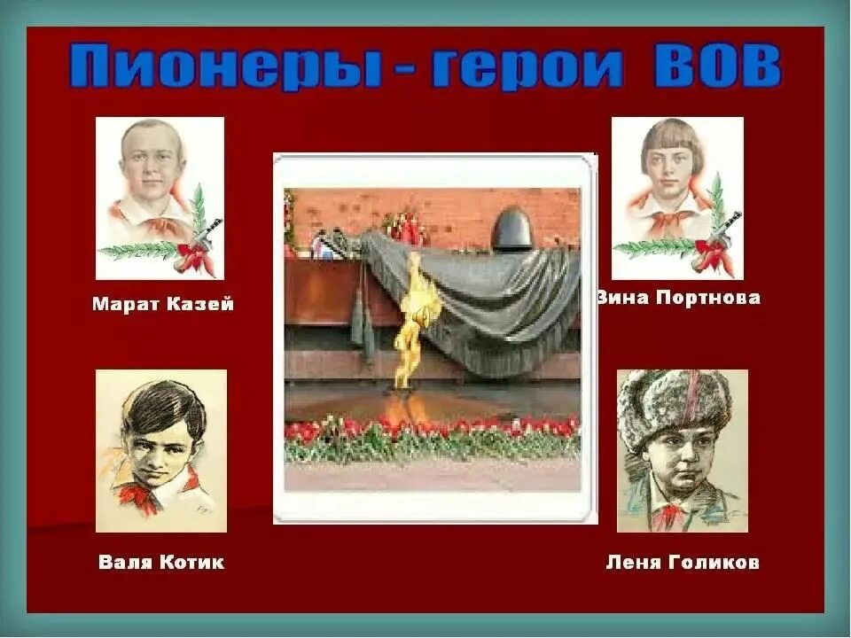 Пионеры-герои Великой Отечественной войны 1941-1945. 5 Пионеров героев Великой Отечественной войны.