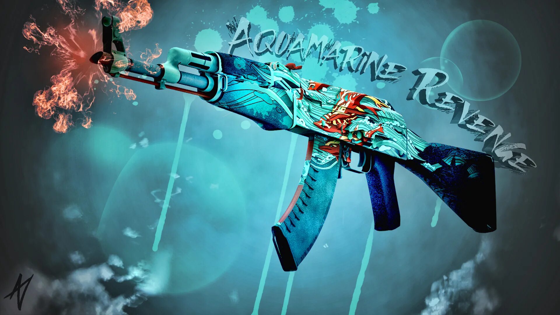 Аквамариновая месть АК 47. AK-47 Aquamarine Revenge MW. Фон КС го Аквамариновая месть. АК 47 КС го. Сайт скинов cs go