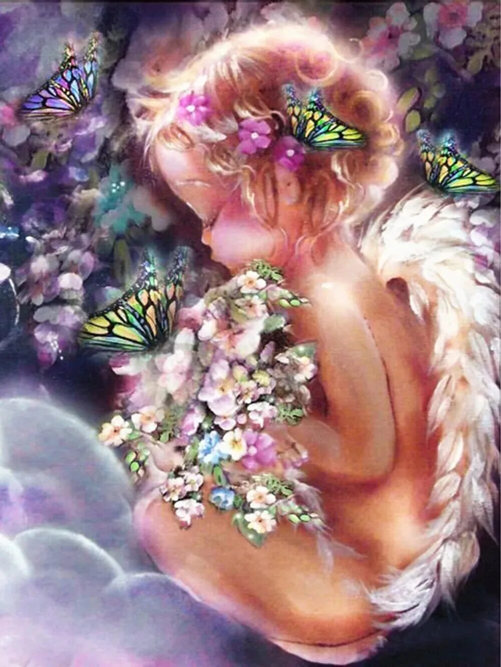 Картина ангел. Ангелочки цветы. Ангел с цветами. Девочка ангел с цветами. Доброе утро с ангелом