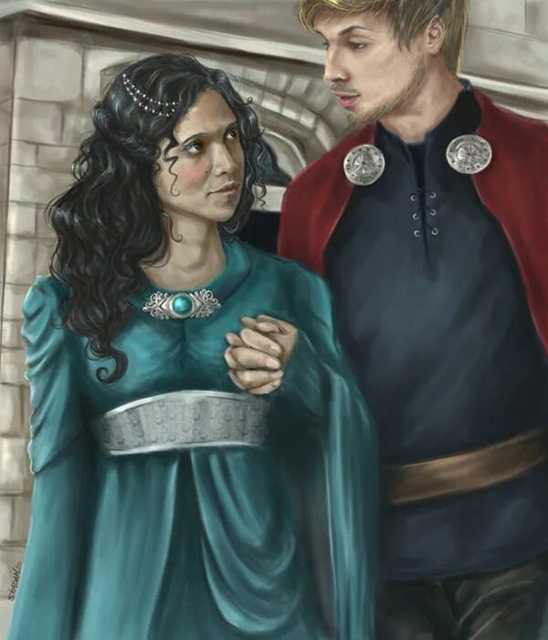 Ланселот и Гвиневра Мерлин.