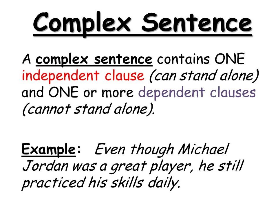 Stand in sentences. Complex sentence. Complex sentence is. Complex and Compound sentences. Complex sentence Clauses.