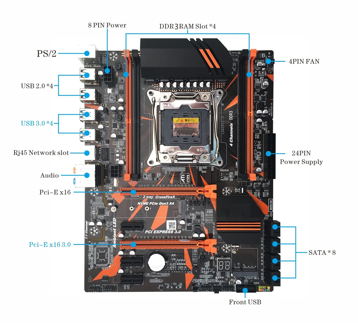 Материнская плата x99 d4 lga 2011 3