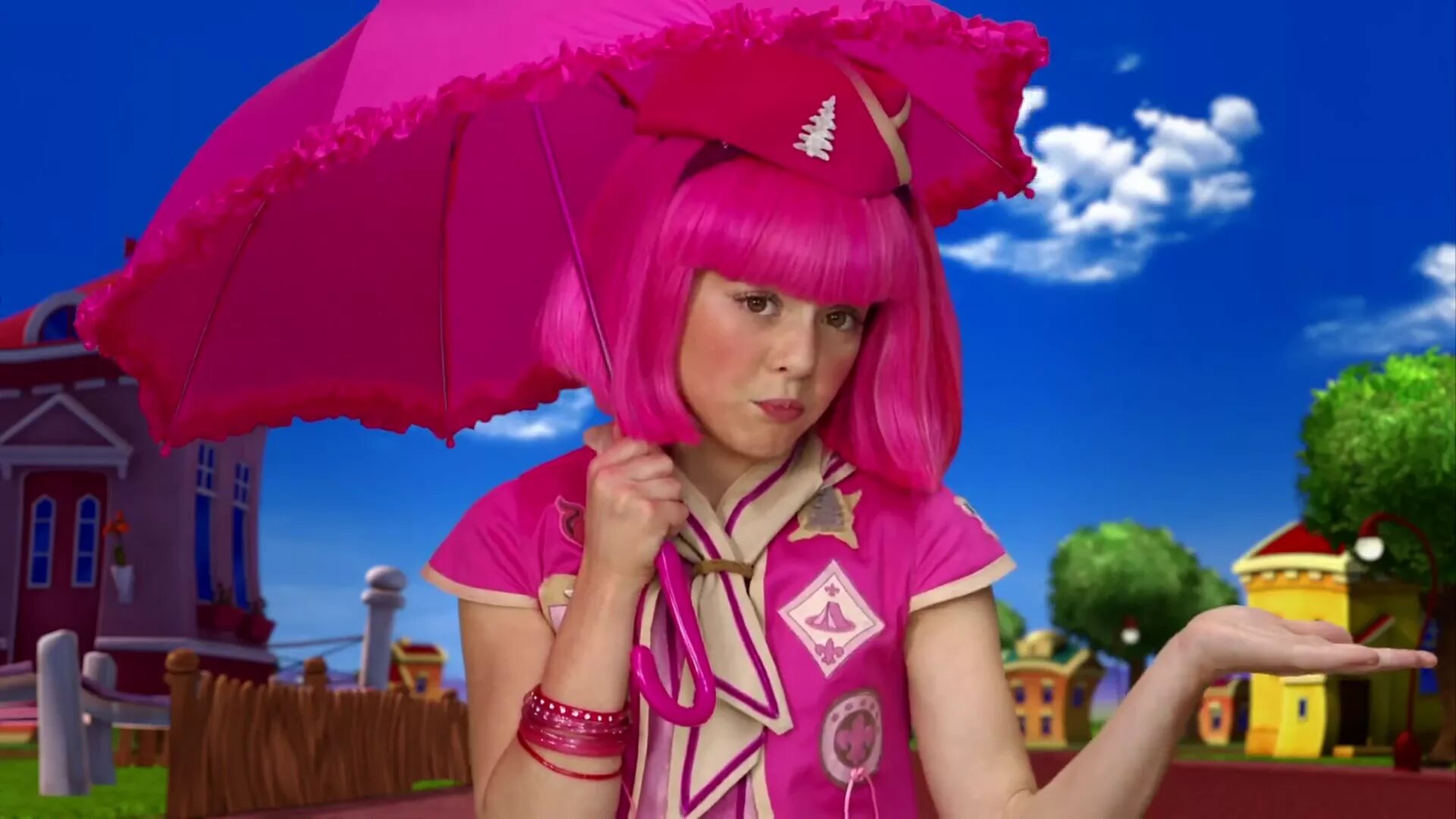 Включи lazy. Лейзи таун стефани. лентяево стефани. lazytown хлоя лэнг. лентяево стефани 2 сезон.