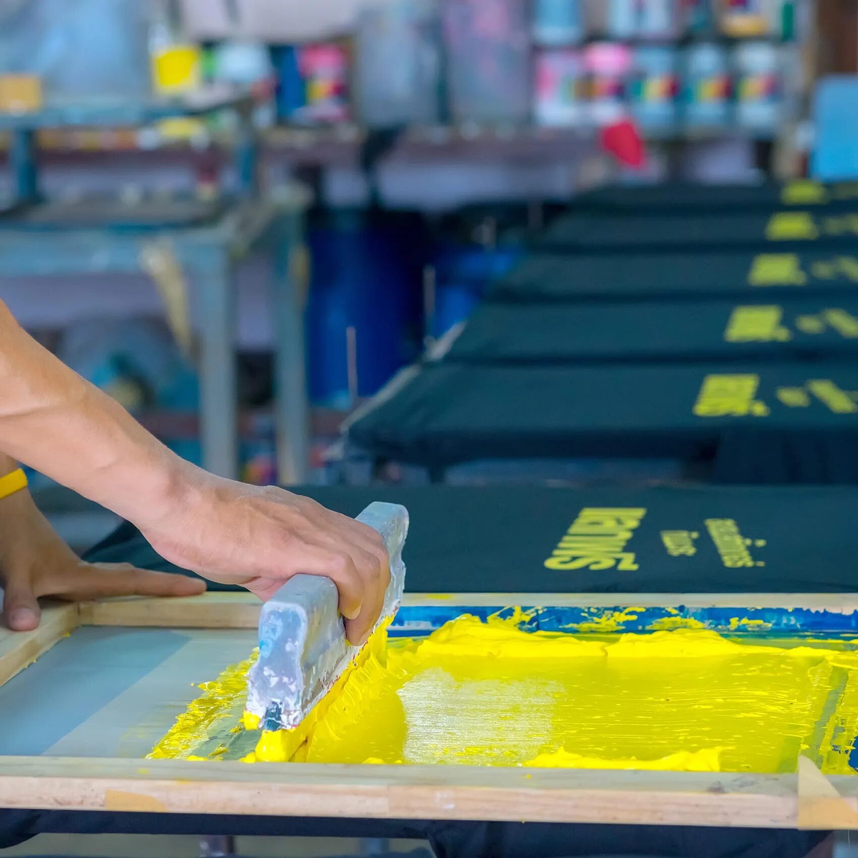 Screen printing. Трафаретная печать. screen printing t-shirt.