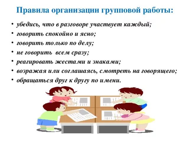 Правила работы в группе. Правила работы в вгруппа. Правила организации групповой работы. Правила работы в группе для детей. Нормы организации языка