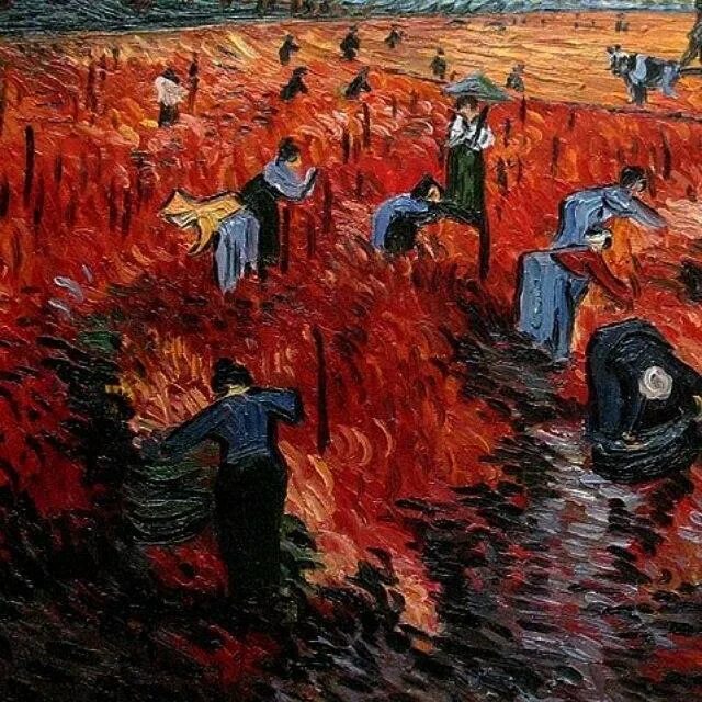 Ван гог красный. Винсент ван гог красные виноградники в арле. 4. винсент ван гог. красные виноградники в арле. 1888.. картины ван гога виноградники. арена в арле ван гог.
