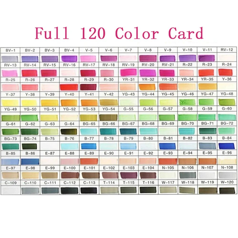 120 color. Палитра для маркеров 120 цветов. таблица для маркеров 120 цветов. палитра touch 120 цветов. цвет для мокарон из маркеро точ.