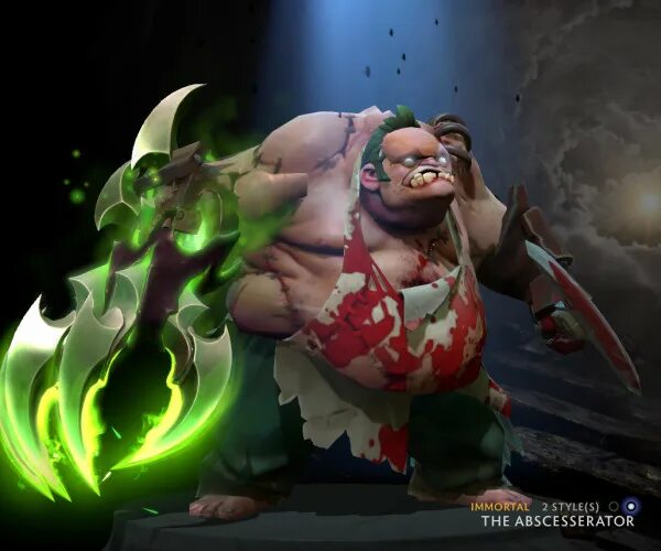 The abscesserator. The abscesserator на Pudge. Хук на Пуджа the abscesserator. Pudge хук Immortal.