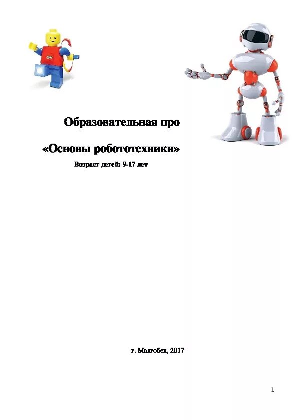 Образовательная программа по робототехнике