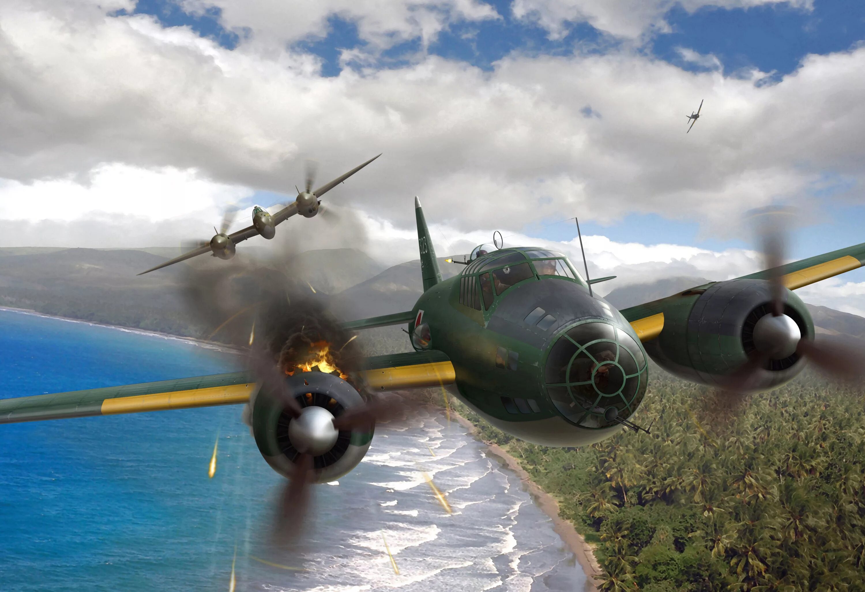 Про самолеты второй мировой. Mitsubishi g4m. Самолет Mitsubishi g4m. G4m бомбардировщик. P 38.