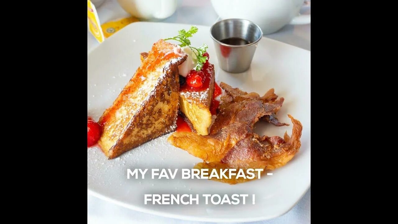 He toast for breakfast