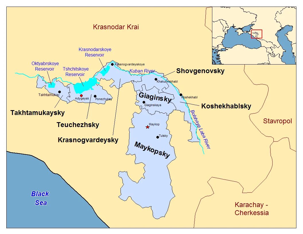 Республика адыгея какой край. Республика Адыгея на карте России границы. Расположение Республики Адыгея на карте. Республика Адыгея месторасположение. Адыгея расположение на карте.