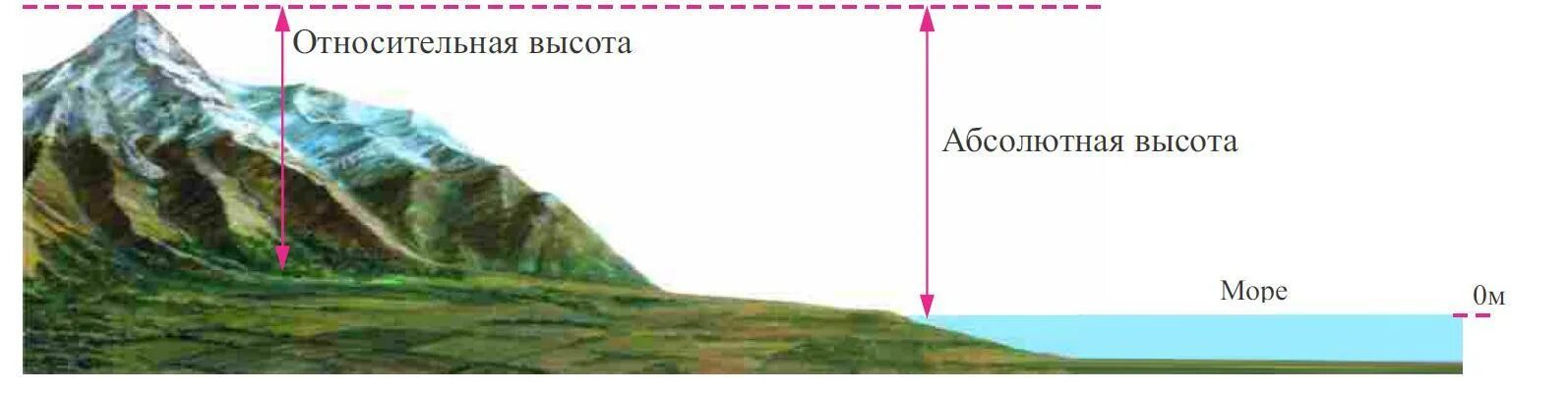 Абсолютная высота над уровнем моря. Абсолютная и Относительная высота рельефа. Абсолютная и Относительная высота горы. Абсолютная высота и Относительная высота.