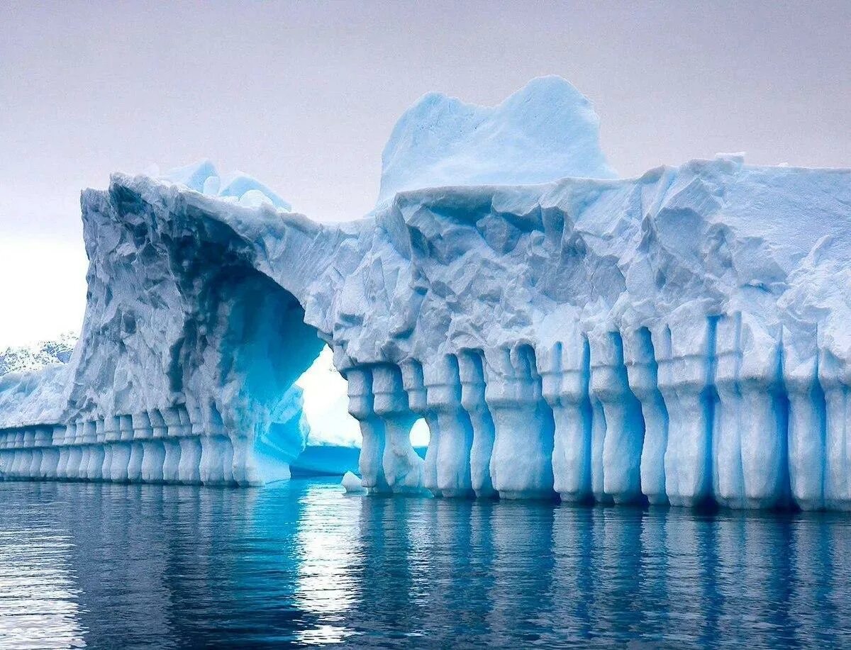 Ледник Плено в Антарктиде. Льды Антарктики. Ледник Плено – природный шедевр архитектуры в Антарктиде.. Антарктида (материк) айсберги.