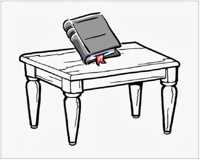 The books are under the table