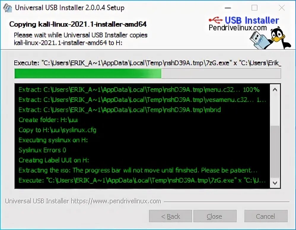 Linux iso to usb. Universal usb installer.