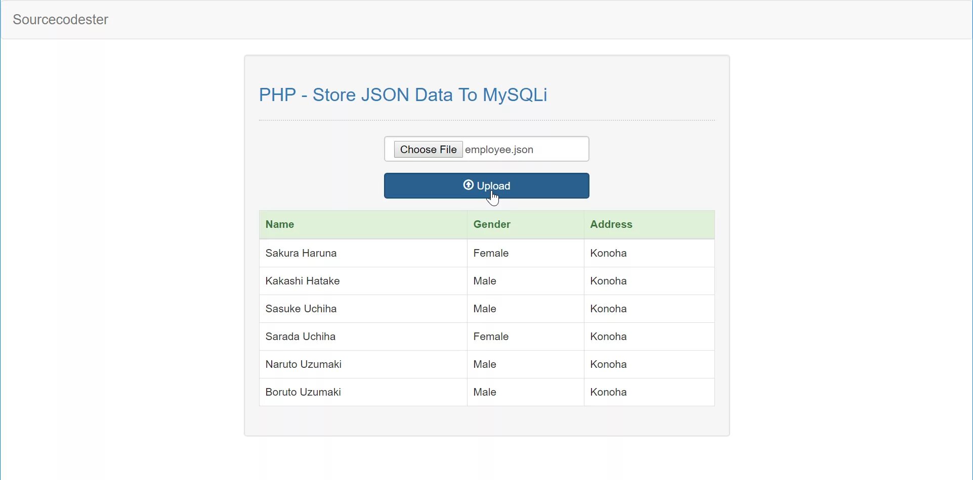 Ext json php. Sourcecodester. mysql json. json таблица размеров. mysqli.