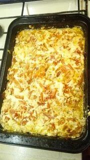 Мясная запеканка с картошкой и сыром