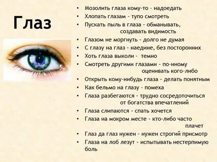 Что такое слово око