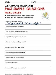 Present simple past simple worksheet pdf
