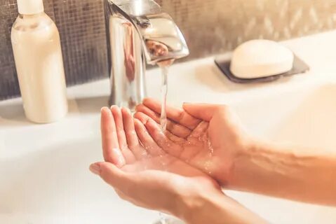 Her hands clean