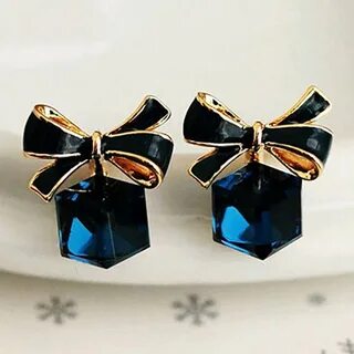 Серьги бантики