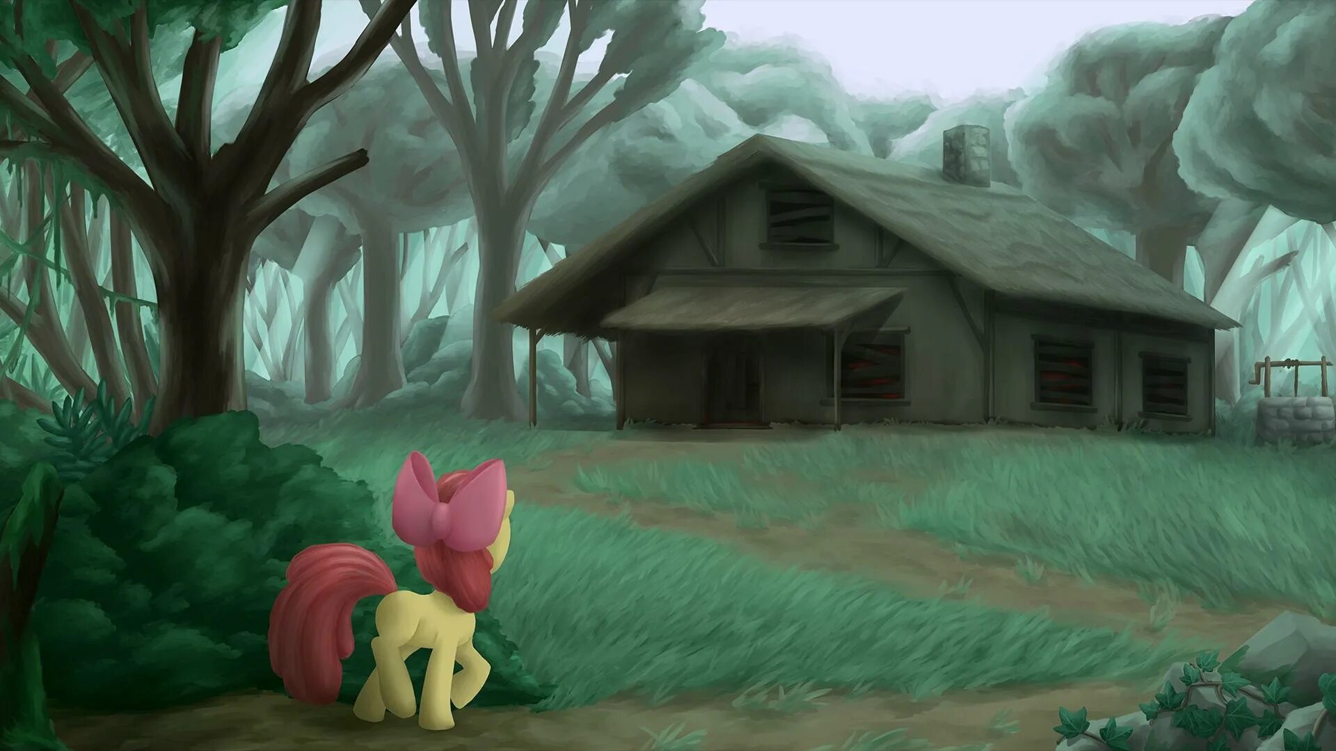 Эппл Блум пони Таун. МЛП Понивилль. Флаттершай пони Таун. Everfree Forest MLP. My little pony story