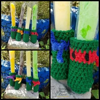 Mommy Made Crochet: Ninja Turtle inspired Ice Pop Cozy.
